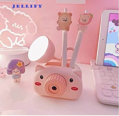 GLOW & GIFT Rechargeable Mini Study Table LED Desk Lamp Piggy Pen Holder Pencil Sharpening USB Charging Children's Eye Protection Night Light (Blue) Visit the Pick Ur Needs Store