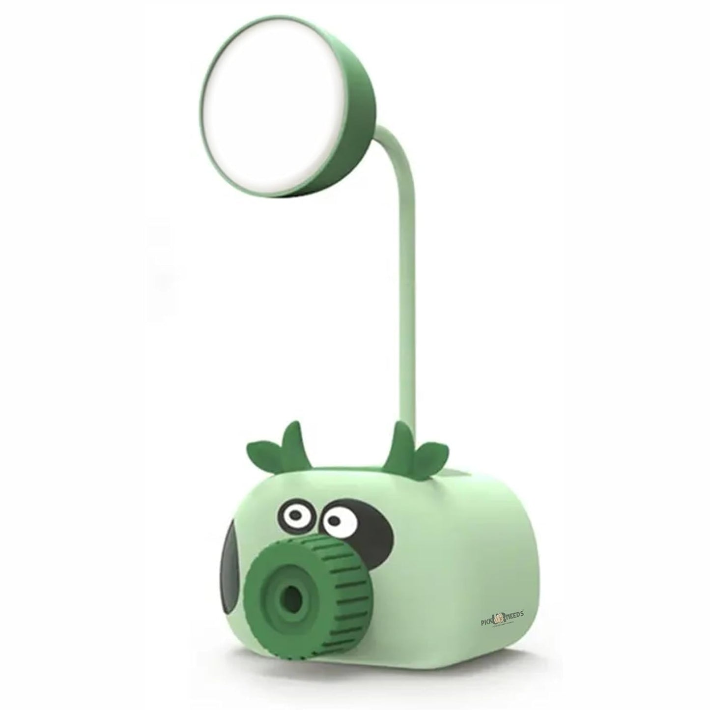 GLOW & GIFT Rechargeable Mini Study Table LED Desk Lamp Piggy Pen Holder Pencil Sharpening USB Charging Children's Eye Protection Night Light (Blue) Visit the Pick Ur Needs Store